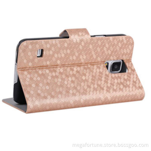 Diamond Pattern PU Leather Case for Samsung Galaxy S5, Customized Specifications are Accepted